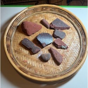 Personally collected broken and smoothed brick in the ocean in Washington State